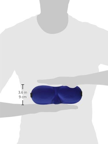 Deluxe Comfort Blink Safe 3D Protective Eye Sleep Mask - Light-Weight - Adjustable Strap - Breathable Polyester - Sleeping Mask, Blue