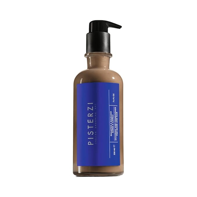 Shampoo and Conditioner for Beard and Hair (Glass Flacon 220 ml, 7.4, Fl Oz)