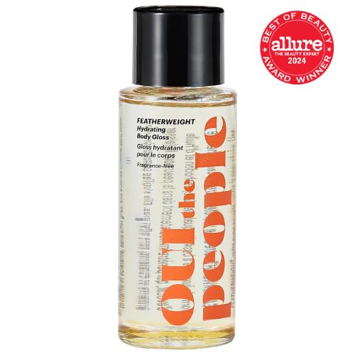 OUI the People FEATHERWEIGHT Hydrating Body Gloss, Unscented, Skin Barrier Boosting Serum Oil for Deep Hydration, Softens & Firms, Mothers Day Gifts & Gifts for Mom, Shimmer Body Oil, 3.3 oz