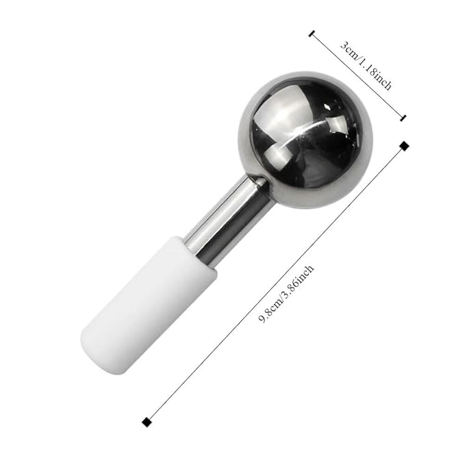 2 PCS Ice Roller for Face Stainless Steel Face Globes Ball Cosmetics Beauty Massager Face Neck Beauty Care Tool