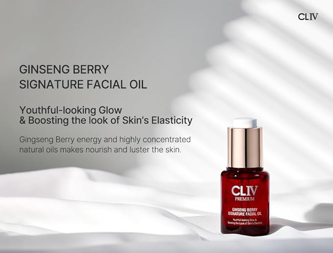 Ginseng Berry Premium Facial Oil, Moisturizing, Elasticity, Nourishing (Face Oil 0.67 fl.oz)