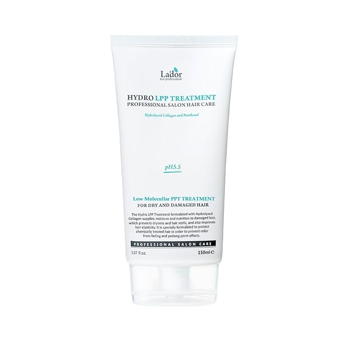 LA'DOR Hydro LPP Keratin Hair Treatment - Anti Frizz Conditioner Mask for Dry, Damaged, Color Treated, Gray Hair - Hydrolyzed Collagen (2. 5.07 Fl Oz)