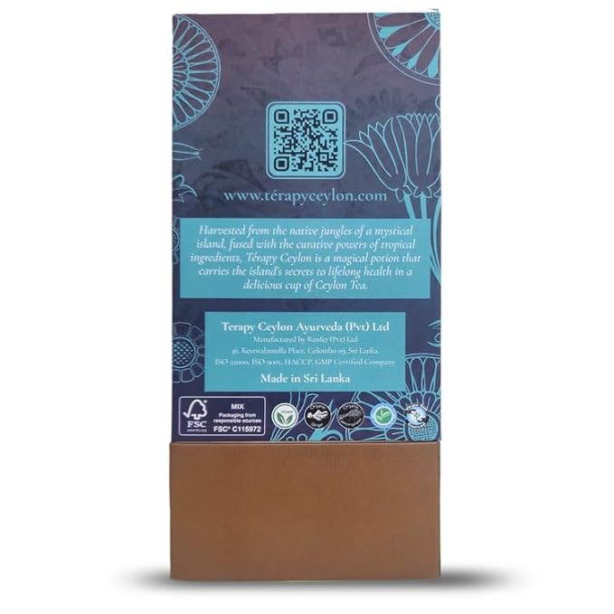 Tรฉrapy Ceylon LIVERTOX Organic Herbal Tea Bags | Helps with Liver Kidney Cleanse Detox & Repair | 100% Natural Ayurvedic Ingredients including Turmeric, Aloe Vera and Lemongrass | 20 Individually Wrapped Tea Bags