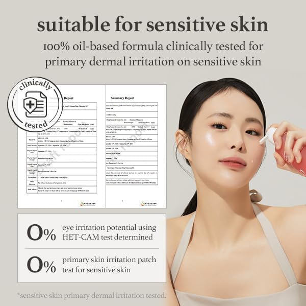 NOONI Facial Cleanser - Snow Aqua 0 Ginseng Deep Cleansing Oil | Makeup Blackhead Remover, Pore Care Control, Glass Skin, Helps Control Sebum, Mother's Day, 6.76 FL.Oz (200 ml)