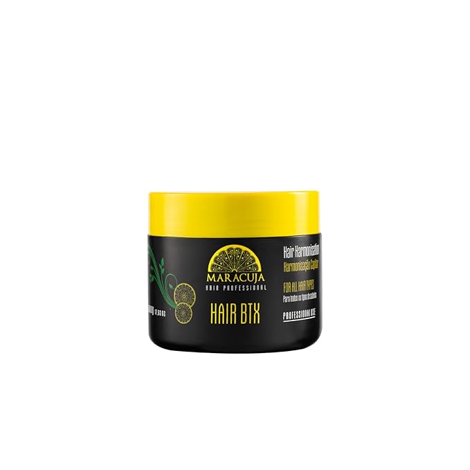 MARACUJA Hair Btx - Passion Fruit Brazilian Btx, Hair Harmonization, Anti-frizz - Intensive Treatment for all hair types, Hair Mask for Damage Repair and Control of Frizz and Volume - 17,63 oz