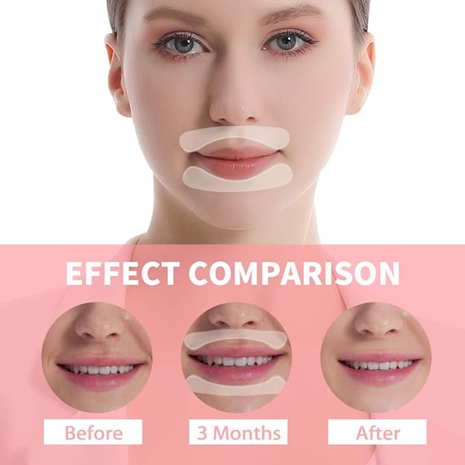 Anti Wrinkle Patches for Lip,Reusable Hydrogel Mouth Tape,Hypoallergenic Silicone Gel Sleep Face Tape,Smooth Fine Lines,Anti-Aging Facial Beauty(lip-5 Pairs)
