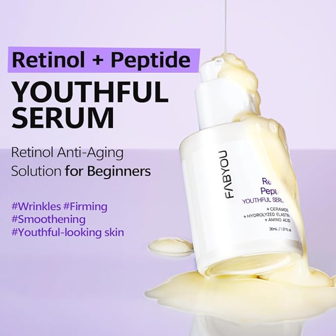 Fabyou Special Retinol Peptide Anti-Aging Korea Skin Care Night Care Set, Powerful Wrinkle Reduction & Skin Elasticity Boost with Retinol, Peptides| Fast Absorbing, Non-Sticky Formula for All Skin