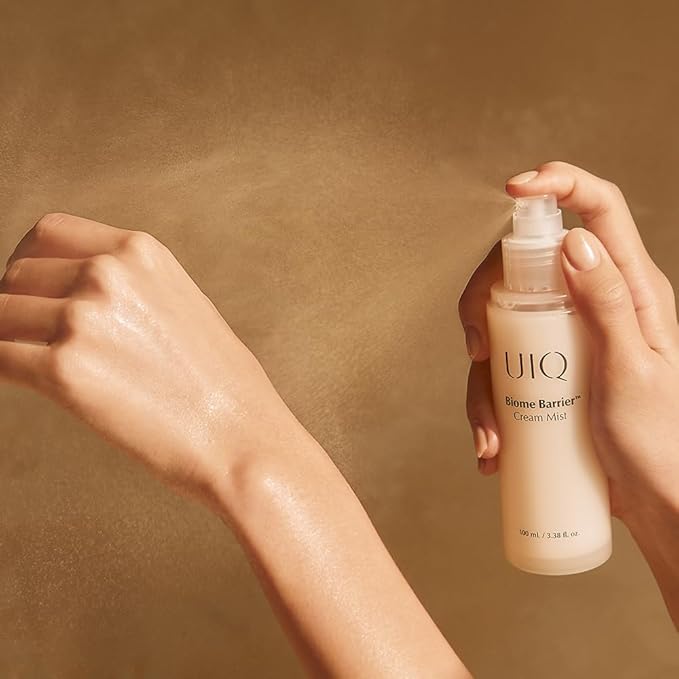 UIQ Biome Barrier Cream Mist - Facial Barrier Mist for Hydration & Skin Barrier Repair, Microbiome-Based Korean Skin Care, 3.38 fl oz
