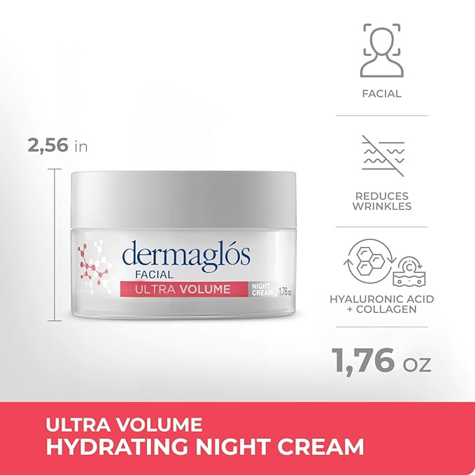 Skincare Facial And Body Set | Micellar Water 13,52 floz + Hyaluronic Acid Serum With Provitamin B5 1 floz + Ultra Volume Night Cream 1,76 oz + Body Cream Hydration for 24 hours 10,58 oz