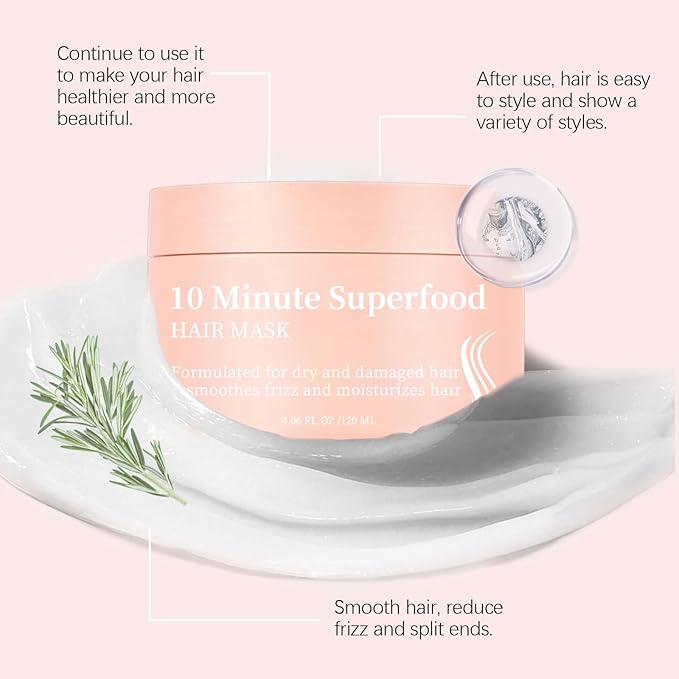 Hair Mask, 2PCS Minimalist Hair Mask for Growth and Thickness, Minute Vitamin-Infused Treatment for Moisturizing, Frizz Control, and Silky Smoothness - Promotes Growth and Strength