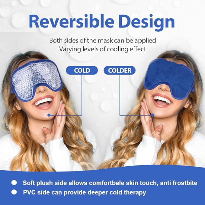 NEWGO Bundle of Cooling Eye Mask and Ankle Foot Ice Wrap