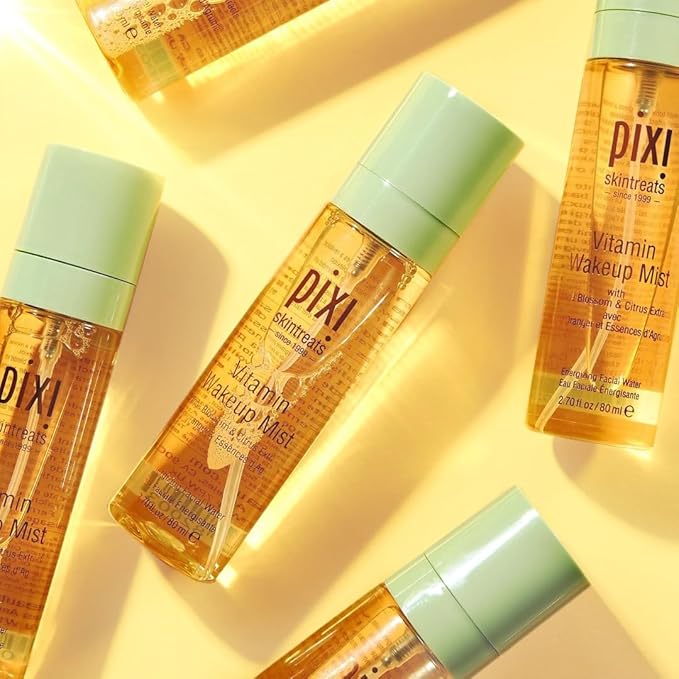 Pixi Vitamin-C Wakeup Mist | Helps Cool, Refresh, and Wake Up Skin | Adds Hydration | Boosting Treatment Toner 2.7ml / 80ml