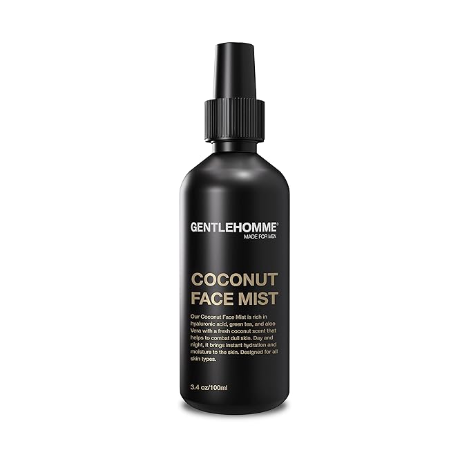 Coconut Face Mist - Men’s Facial Spray - with Hyaluronic Acid, Aloe Vera & Green Tea - Refresh, Moisturize & Hydrate - Use Day & Night - Safe for All Skin Types - Vegan - 3.4oz - 3 Pack