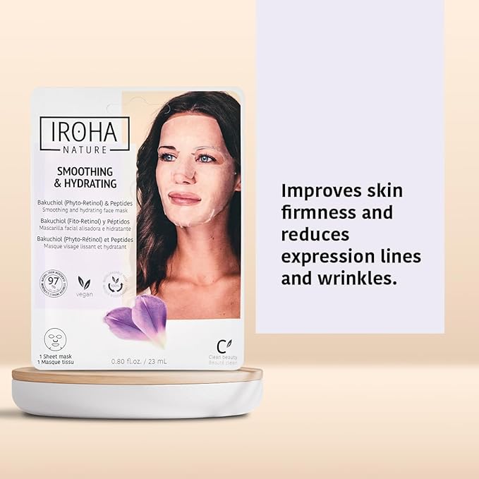 Eye Mask Patches (5 pairs) + Phyto Retinol Face Masks (5 masks) -Skin Care Mask with Bakuchiol & Eye Mask with Caffeine, Niacinamide, Reduces Wrinkles, Baggy Eyes and Puffiness -Total Bundle 10 pieces
