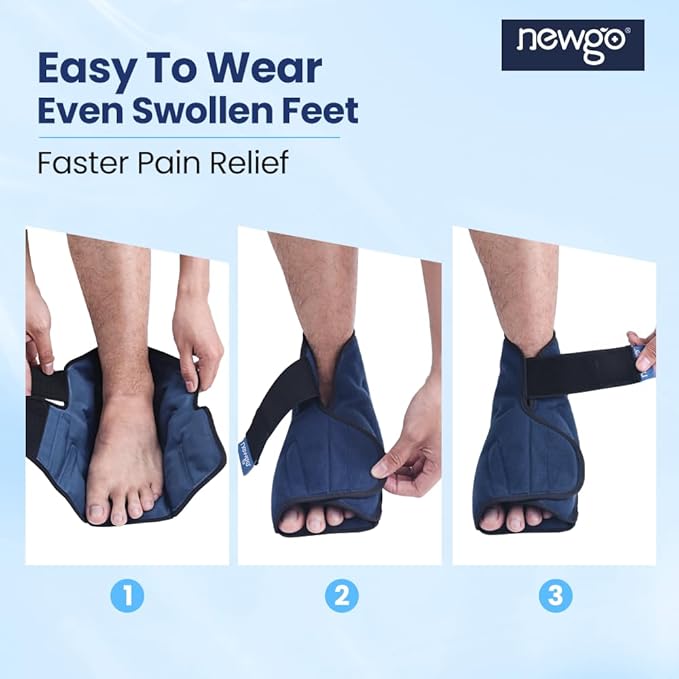 NEWGO Bundle of Cool Eye Mask and Foot Ice Pack