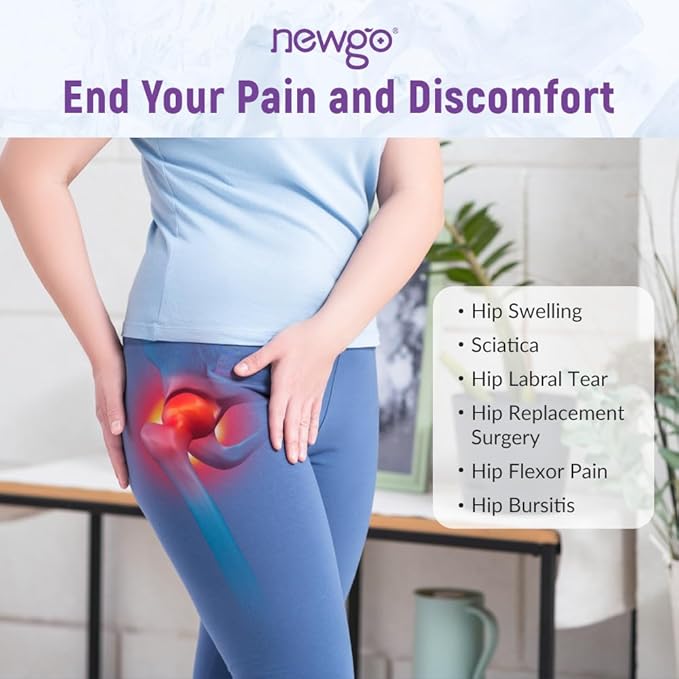 NEWGO Bundle of Gel Eye Mask and Hip Ice Pack Purple