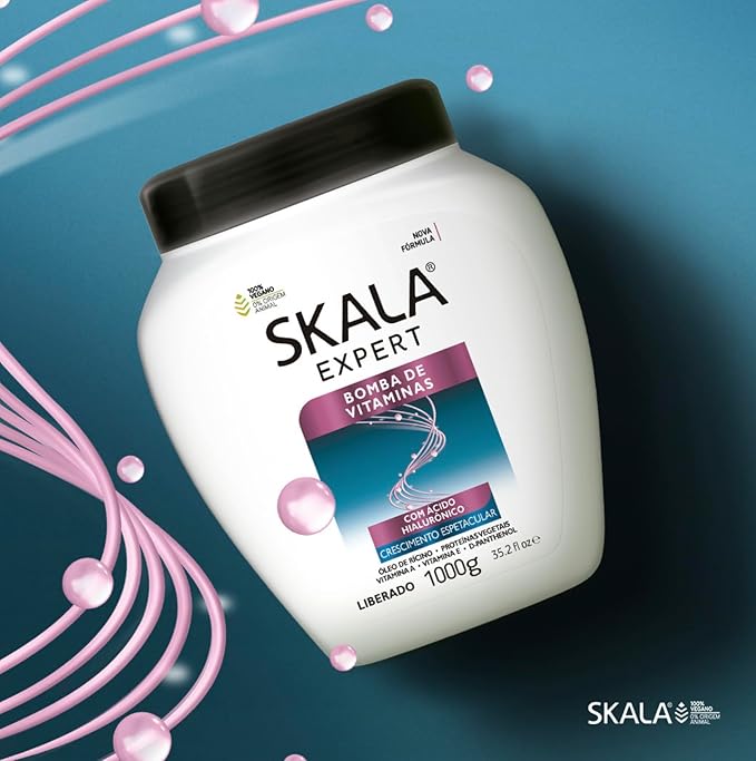 Skala Expert Bomba de Vitaminas, SOS Fortalecimento dos Fios, Brazilian Hair Vitamin Treatment 35.2Oz