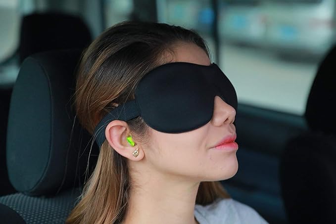 Sleep Mask 2 Pack, Invisible Alar Deep Orbit 3D Eye Mask Ultra Lightweight & Comfortable Sleeping Mask for Side Sleeper, Sleeping Mask & Blindfold Soft Breathable for Women Men Relaxing Zero Pressure