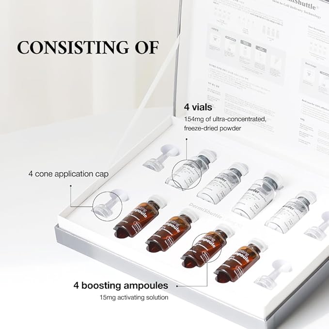 JEU'DEMEURE Collagen, Peptide, Hyaluronic Acid Serum, Face Lift with DermiShuttle, Korean Serum for Anti-Aging, Microneedling, Skin-Firming, Brightening, Hydrating for Face (without microneedle)