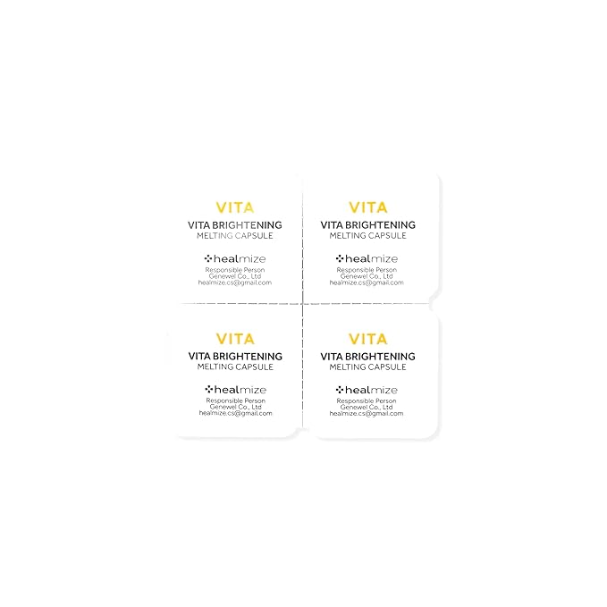 Vita Brightening Melting Capsule – Vitamin C for Bright and Radiant Skin | Korean Skin Care for Sensitive Skin | Booster for Brightening Serum, Toner & Moisturizer | 8 Capsules