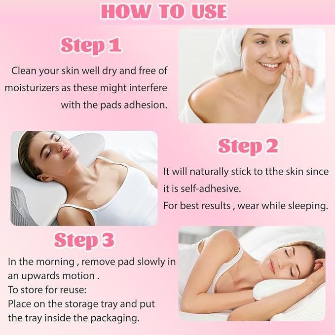 evpct 2Pcs Silicone Chest Smoothing Wrinkle Pads Reusable, Silicone Anti Chest Wrinkle Patches Reusable for Chest Wrinkles Overnight, Décolleté Chest Wrinkle Pillow Pads for Smoother, Size M-Butterfly