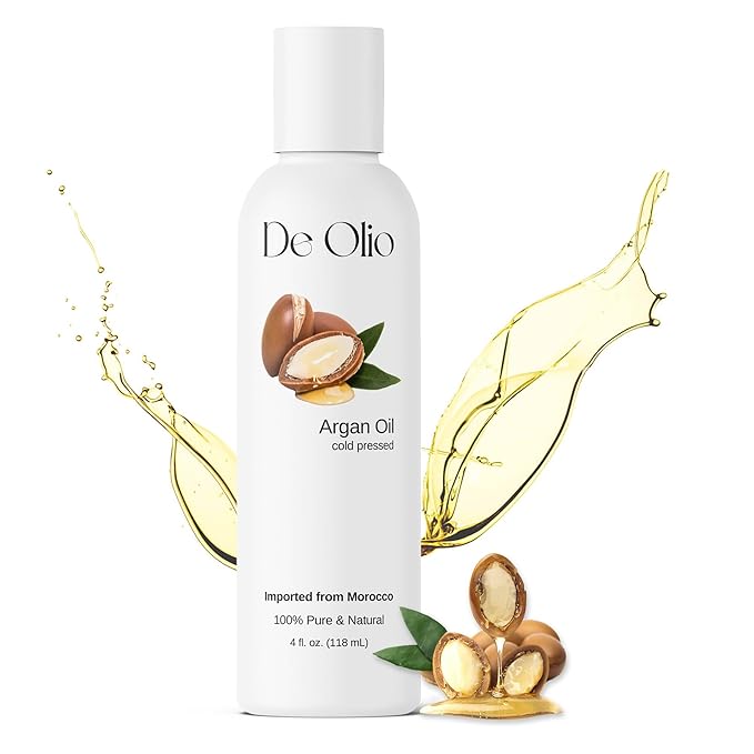 | Argan Oil of Morocco | 100% Pure & Natural Cold Pressed Argan Oil for Hair, Skin, Face | Refined Moroccan Hair Oil for Moisturizing & Straightening | 4fl. oz. (118 mL)