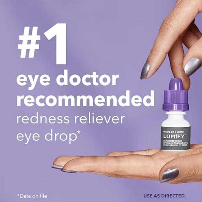 LUMIFY Redness Reliever Eye Drops, For Whiter & Brighter Looking Eyes, 0.17 Fl Oz (5 mL)