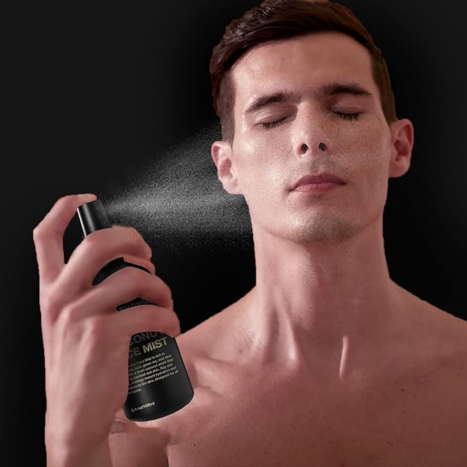 Coconut Face Mist - Men’s Facial Spray - with Hyaluronic Acid, Aloe Vera & Green Tea - Refresh, Moisturize & Hydrate - Use Day & Night - Safe for All Skin Types - Vegan - 3.4oz - 3 Pack