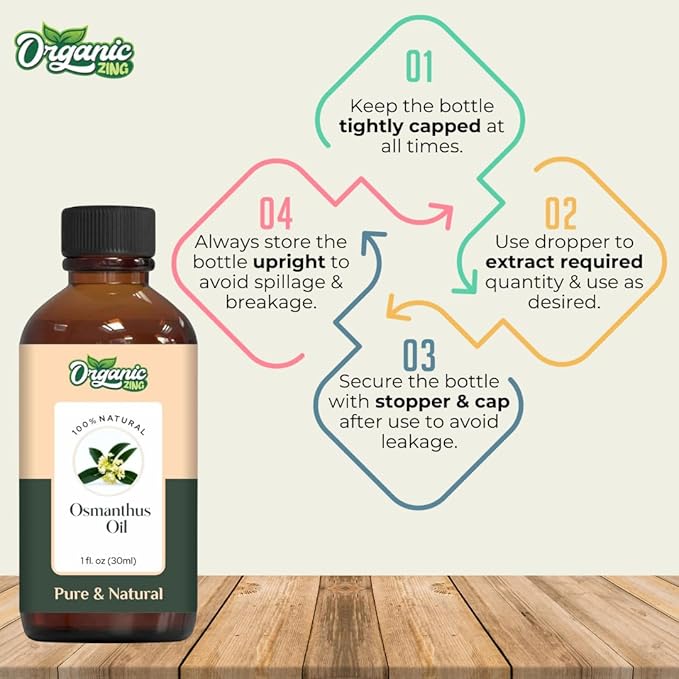 Osmanthus (Osmanthus fragrans) Oil | Pure & Natural Steam Distilled Essential Oil for Aroma, Diffusers & Skincare - 30ml/1.01fl oz
