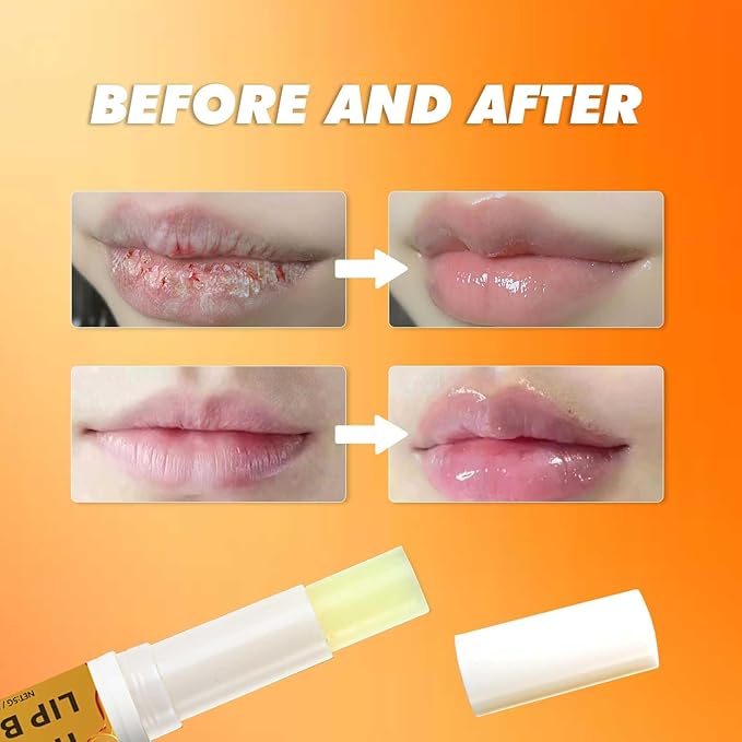 Honey Lip Balm,Organic Chapstick Lip Moisturizer,Hydrating for Dry & Chapped Lips with Collagen, Long-Lasting Moisturizing Daily Overnight Lip Mask,0.17 oz