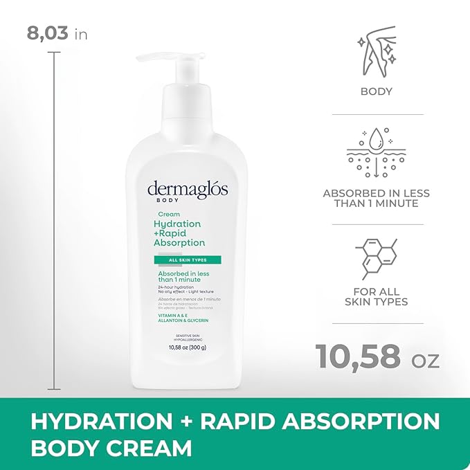 Skincare Facial And Body Set | Micellar Water 13,52 floz + Hyaluronic Acid Serum With Provitamin B5 1 floz + Ultra Volume Night Cream 1,76 oz + Body Cream Hydration for 24 hours 10,58 oz