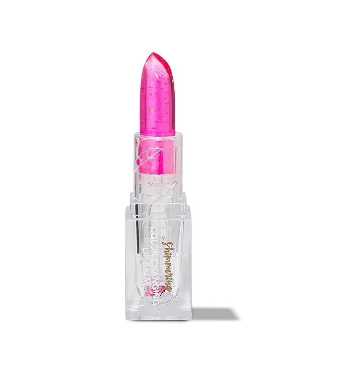 Blossom Juicy Jelly Moisturizing Lip Care Fruit Flavored Nourishing Lip Oil + pH Technology Color Changing Shimmering Lip Balm, 2 Pack Bundle, Strawberry/Electric Pink