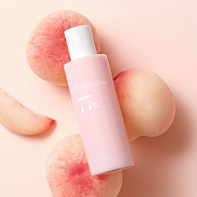 Peach Conditioning Lotion, Face Moisturizer with Vitamin B12, Lightweight, Nourishing, Hyrdating Korean Skin Care for Glass Skin (150ml, 5.07 fl.oz.)