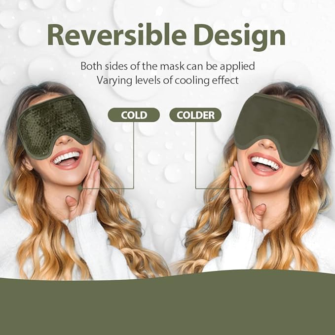 NEWGO Bundle of Gel Cold Eye Mask + Multipurpose Gel Cold Pack