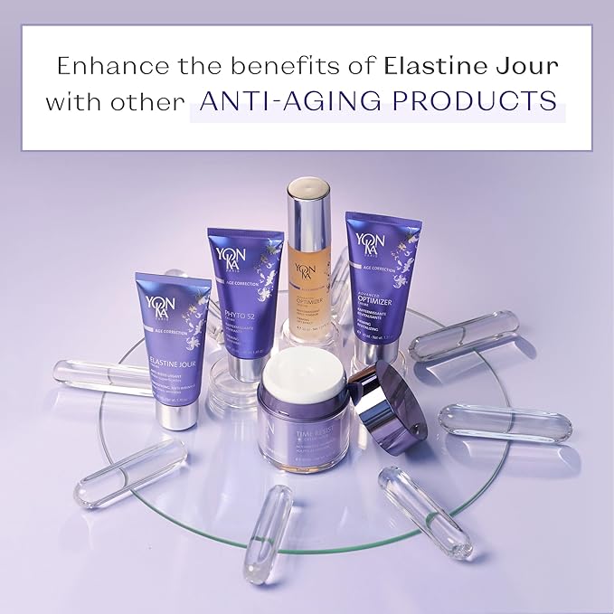 Yon-Ka Elastine Jour Day Anti-Wrinkle Facial Moisturizer and Eye Cream with Elastine Nuit Anti-Wrinkle Night Cream, 50 ml