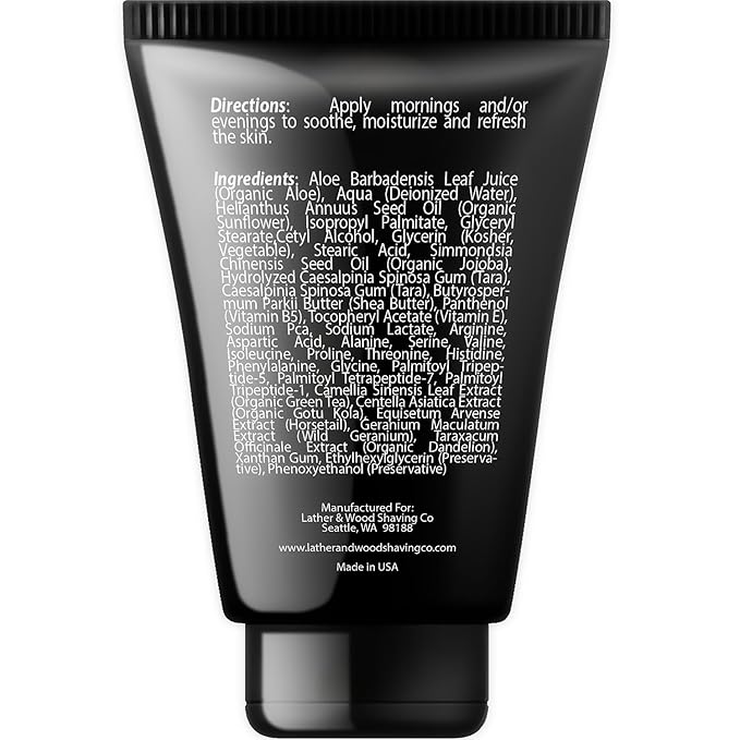 Face Moisturizer for Men - Lather & Wood's Luxurious Sophisticated Face Lotion for the Regular Guy. Fragrance-Free Facial Cream for Men. (Unscented, 4 ounce)