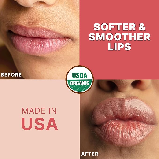 Lip Scrub Exfoliator Berry - USA Made Sugar Lip Scrubber with Natural & Organic Ingredients