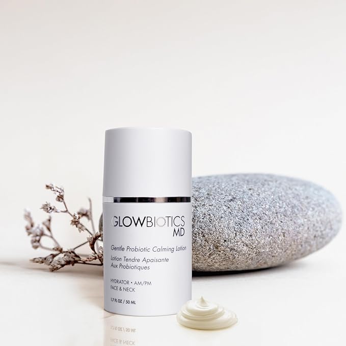 Glowbiotics Gentle Probiotic Calming Lotion: Lightweight Moisturizer for Soothing Hydration, Reduces Redness & Irritation | With Hyaluronic Acid & Shea Butter