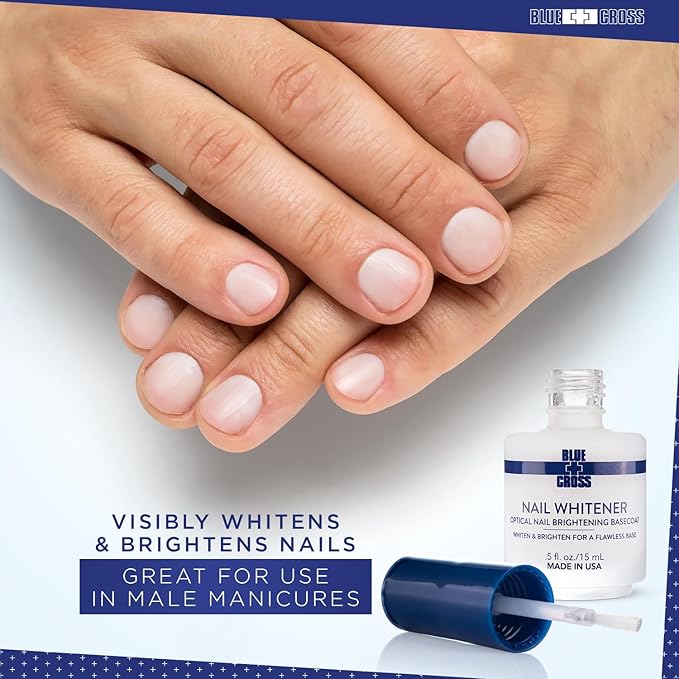 Blue Cross Professional Nail + Cuticle Care Optical Nail Brightening Basecoat Nail Concealer + Cuticle Remover Softener Gel in Eucalyptus/Tea Tree Scent, 2 Pack Bundle