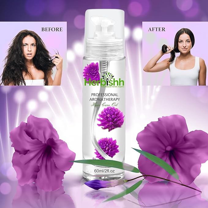 Herbishh H2 Combo (Condition + Hair Growth) Pro Keratin Hair Mask 150 gm and Essential Flower Hair Oil 60ml for Men & Women | Combo for Dry & Weak Hair