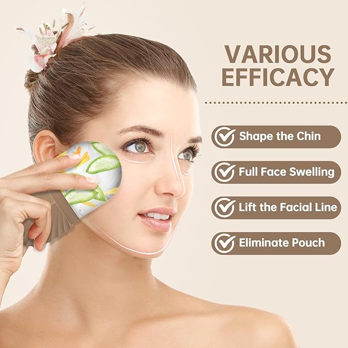Ice Face Roller, Ice Cube Roller for Face,Facial Beauty Ice Roller Skin Care Tools,De-Puff Eye Bags, Reduce Migraine Pain(Brown)