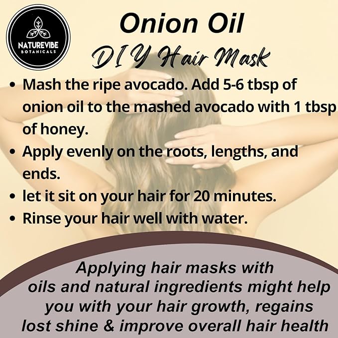 Naturevibe Botanicals Onion Oil 32 Ounces | 100% Pure and Natural | Great for Skin Care and Hair Care