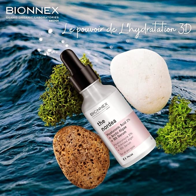 The Nordea - 2% Hyaluronic Acid Serum for Face with Arctic Algae & Vitamin B5 | Anti-Aging Serum for Fine Lines, Wrinkles Hydrating Serum (2% Hyaluronic Acid Skin Serum for Face)