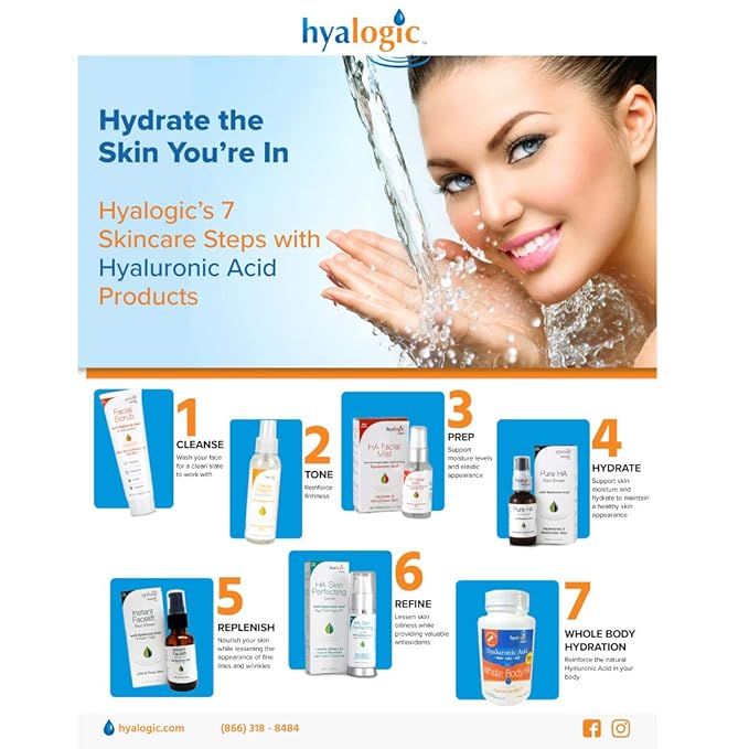 Hyalogic Dark Circle Lightening Face Serum - Treat Under Eye Dark Circles w/Hyaluronic Acid, Eveseryl & Regu-Age - Soothe, Nourish & Rejuvenate Skin - 1oz