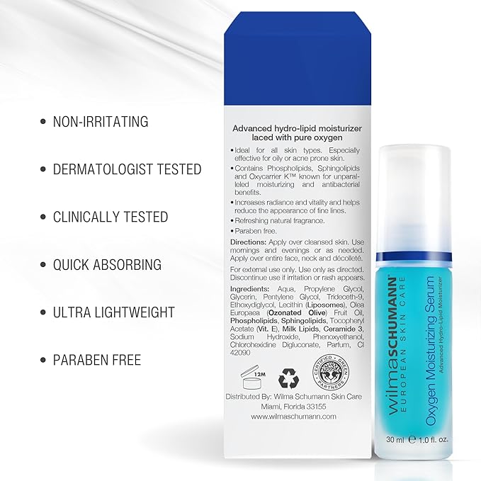 Oxygen Moisturizing Serum for Face, Hydrating Facial Serum, 1 oz