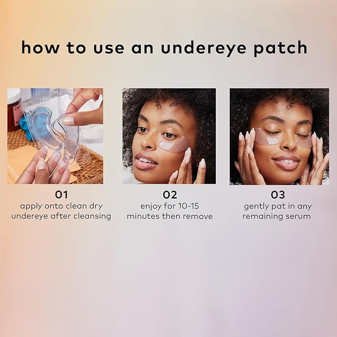 The Good Patch De-Puff Cooling Hydrogel Under Eye Patches for Puffy Eyes and Under Eye Bags, Made with Caffeine, Aloe Vera, Gotu Kola, Clinically Proven (6 Total Patch Sets)