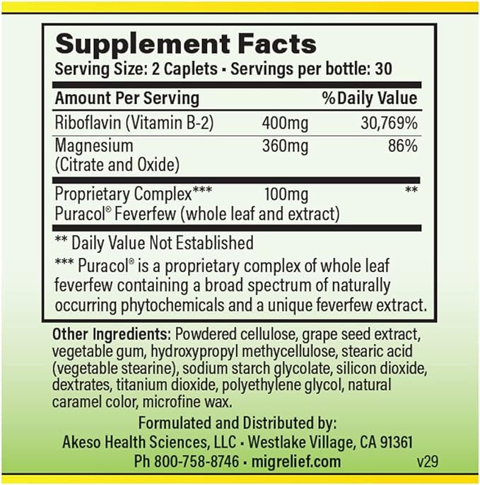 MigreLief Nutritional Support & Comfort Kit for Migraine Sufferers - MigreLief Original Daily Triple Therapy Formula, Plus MigreLief Comfort Stick Essential Oils Roll-On (10ml) - 1 Month Supply.