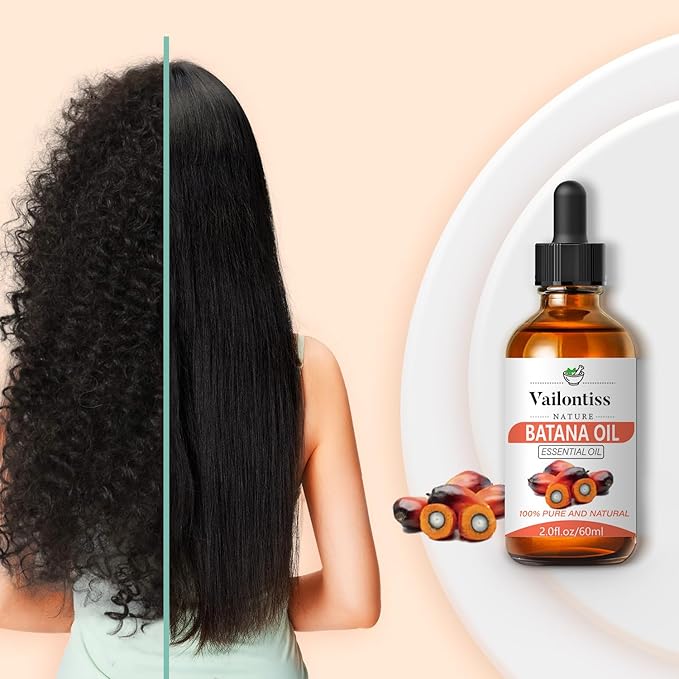 Batana Oil, Batana Oil for Hair Growth, Strengthens Hair, Massages Skin, Suitable for All Hair Types and Skin Types (Batana Oil, 2 Fl Oz)