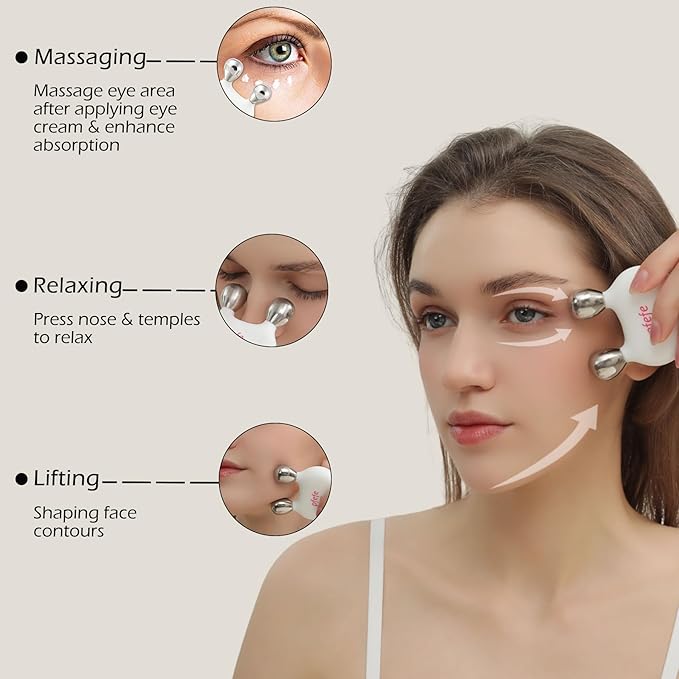 Stainless Steel Rabbit Gua Sha & Cryo Sticks Facial Skin Care Tools for Women Face Eyes