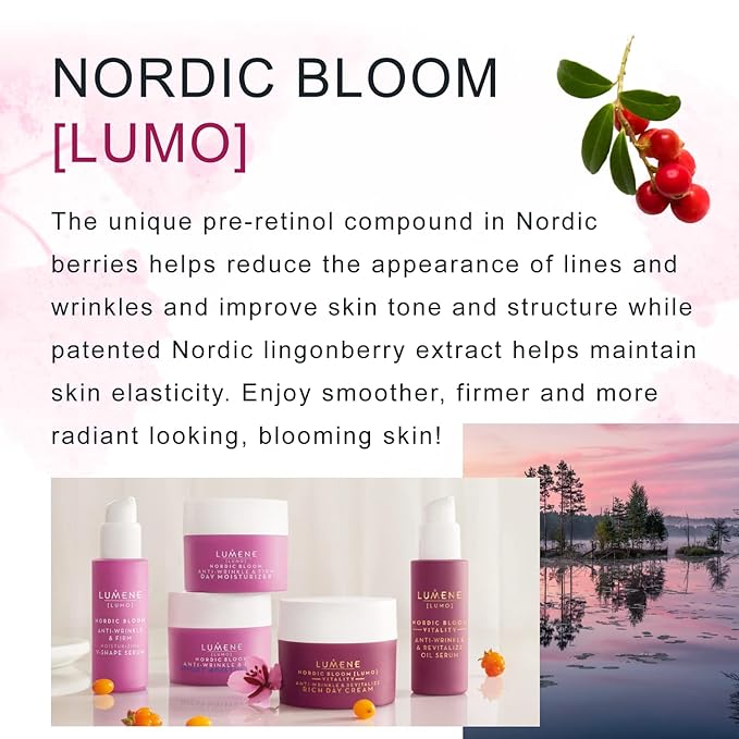 Lumene Anti Wrinkle & Firm Moisturizing Eye Cream - Skin Firming & Hydrating Nordic Berry Pre-Retinol Eye Cream for Dark Circles + Under Eye Bags - Vegan Eye Cream for Wrinkles & Fine Lines (.50z)